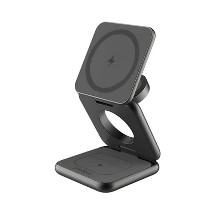 Prodigee Trio Foldable Magnetic 3-in-1 Charging Station - Space Gray