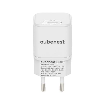 Cubenest PD Nano Adapter 65W N1D65 - biela