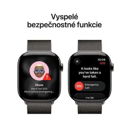Apple Watch Series 11 GPS + Cellular 42mm Bridlicový sivý titán s bridlicovo sivým milánskym ťahom