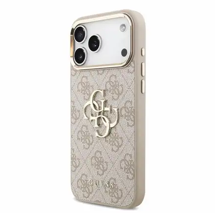 Guess PU 4G Metal Logo Strap kryt iPhone 18 Pro ružový