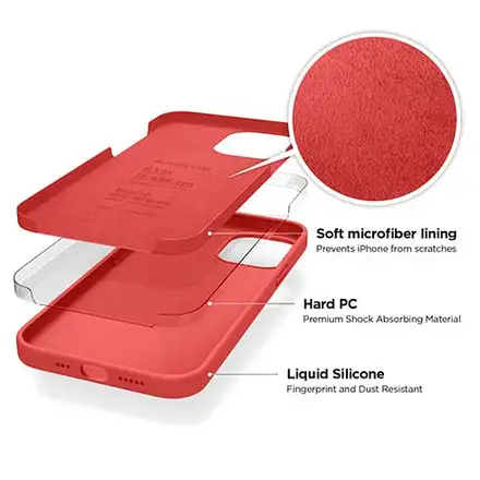 Elago kryt Silicone Case pre iPhone 12/12 Pro - Red
