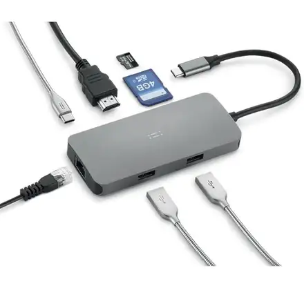 Aiino - Cluster USB-C multiple adapter (7 ports) for MacBook and iPad