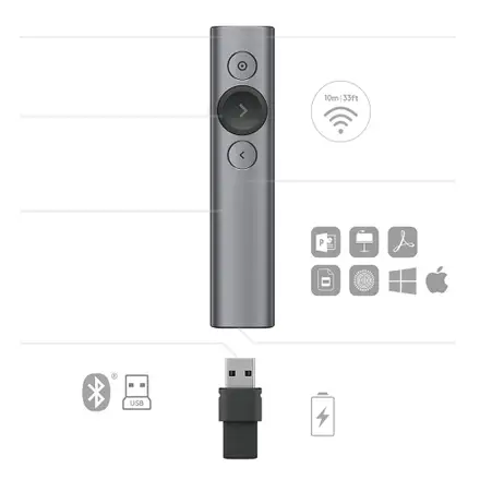 Logitech SPOTLIGHT - digitálny prezentér - bridlica
