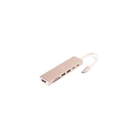 Aiino - Stream 7-in-1 hub for MacBook Neo - Blush