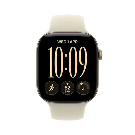 Apple Watch Series 12 GPS + Cellular 42mm Light Gold Aluminium Case with Sand Sport Band - M/L