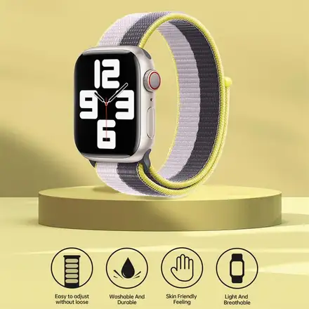 Devia remienok Nylon Braided Two-Tone Loop pre Apple Watch 40/41/42mm - Lilac