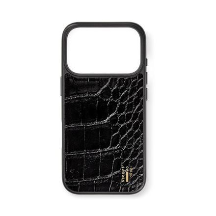 iDeal Fashion Vegan Leather Case MagSafe iPhone 17 Pro / 18 Pro Black Croco