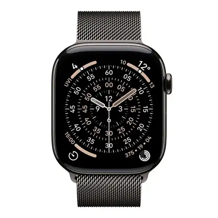 Apple Watch Series 11 GPS + Cellular 46mm Bridlicový sivý titán s bridlicovo sivým milánskym ťahom - S/M