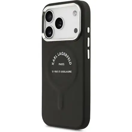 Karl Lagerfeld PU RSG Logo MagSafe kryt iPhone 17 Pro čierny