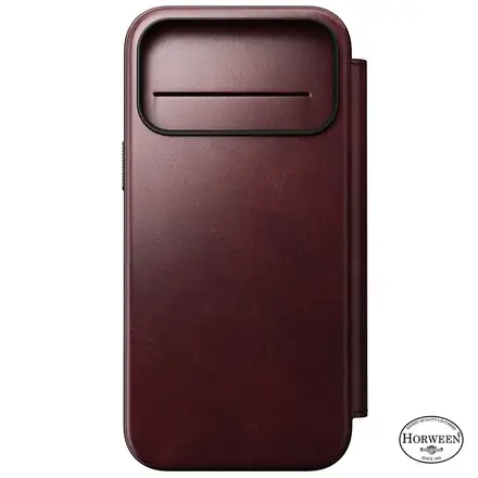 Nomad puzdro Modern Leather Folio Magsafe Horween pre iPhone 17 Pro Max - Burgundy Chromexcel