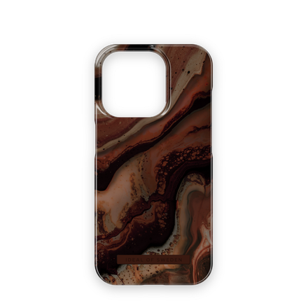iDeal Fashion Case MagSafe iPhone 15 Pro Dark Amber Marble