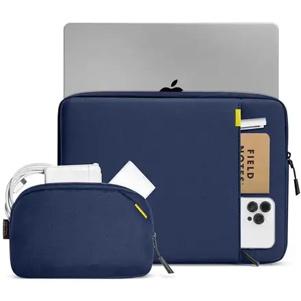 Tomtoc puzdro Recycled Sleeve with Pouch pre Macbook Pro 16" M1/M2/M3/M4 - Navy Blue
