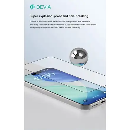 Devia ochranné sklo Star Series pre iPhone 17 - Black Frame
