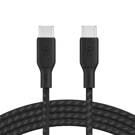 Belkin kábel Boost Charge Double-Braided USB-C to USB-C 100W 2m - Black