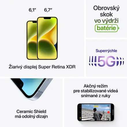 iPhone 14 128 GB žltá *Trieda A*