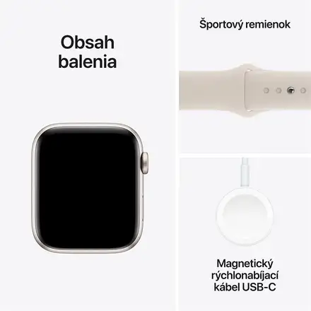 Apple Watch SE 2 GPS 44mm puzdro z hviezdne bieleho hliníka *Trieda C*