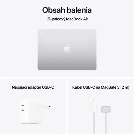 MacBook Air 15" Apple M4 10C CPU 10C GPU 16GB 512GB Strieborný SK
