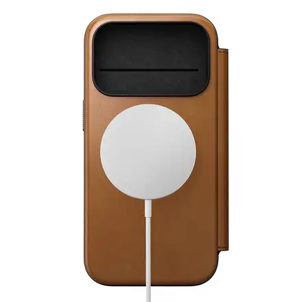 Nomad puzdro Modern Leather Folio Magsafe pre iPhone 17 Pro - English Tan