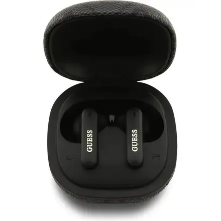 Guess PU 4G Metal Logo ENC TWS Bezdrôtové Slúchadlá čierne