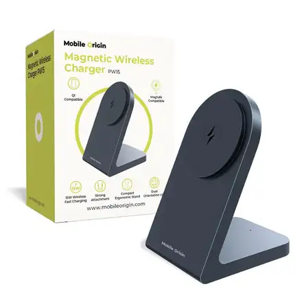 Mobile Origin Magnetic Wireless Charger PW15 - Black