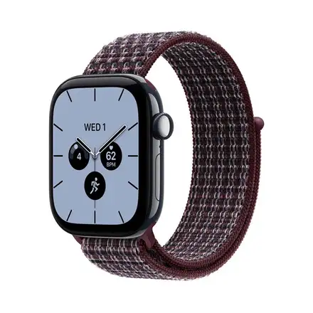Apple Watch 42mm Burgundy Plaid Sport Loop