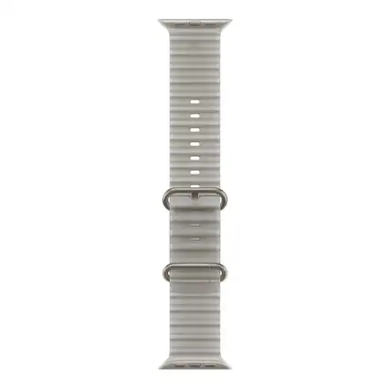 Apple Watch 49mm Translucent Grey Ocean Band - Natural Titanium Finish