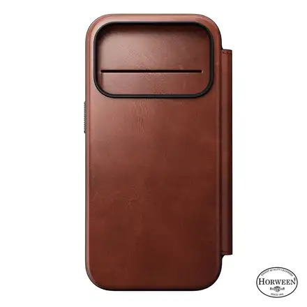 Nomad puzdro Modern Leather Folio Magsafe Horween pre iPhone 17 Pro - Olde Dublin
