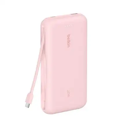 Belkin Boost Charge Powerbank 20K with Integrated Cable - Pink