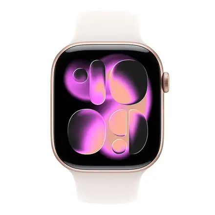 Apple Watch Series 11 GPS + Cellular 46mm Ružový zlatý hliník so svetlo ružovým športovým remienkom - S/M