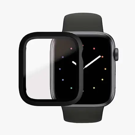 PanzerGlass ochranné sko Full Body AB pre Apple Watch 4/5/6/SE 44mm - Black Frame