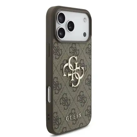 Guess PU 4G Metal Logo kryt iPhone 18 Pro Max hnedá