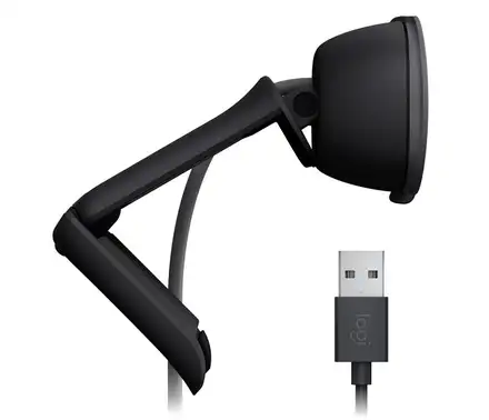 Logitech BRIO 100 - webcam, Full HD, USB - grafitová
