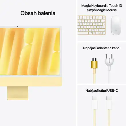 iMac 24" 4.5K Apple M4 10C CPU 10C GPU 16GB 256GB Žltý SK