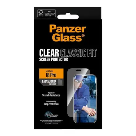 PanzerGlass ochranné sklo UWF Classic Fit pre iPhone 18 Pro - Clear