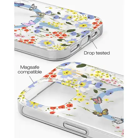 iDeal Fashion Clear Case MagSafe iPhone 13/14/15 Artistic Garden