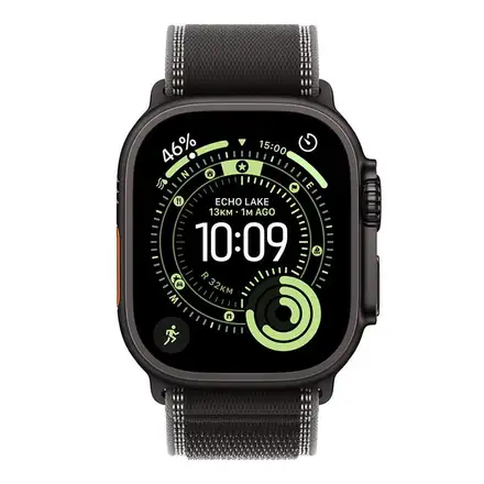 Apple Watch Ultra 3 GPS + Cellular 49mm Čierny titán s čiernym trailovým ťahom - M/L