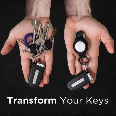 KeySmart Air Flex s púzdrom pre AirTag - čierny silikón