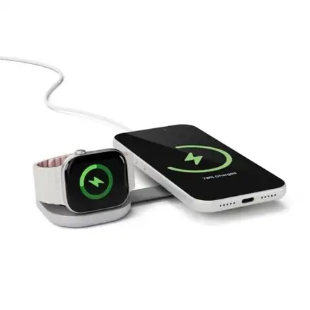 Epico UltraBase Qi2 25W 2in1 Fold Metal Mag+ Wireless Charger EF35 - silver