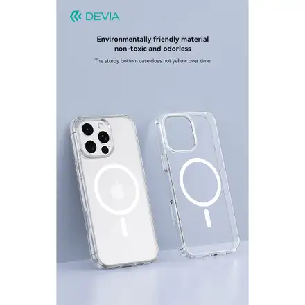 Devia kryt Pure Clear Magnetic Shockproof Case pre iPhone 16 - Clear