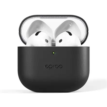 Epico Leather Case Airpods 4/Airpods 4 (ANC) - čierna