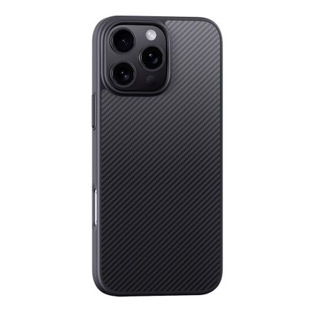 Devia kryt Kevlar Ultra-Thin Magnetic Shockproof Case pre iPhone 16 Plus - Black