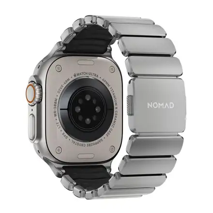 Nomad remienok Stratos pre Apple Watch 44-49mm - Black/Natural Hardware