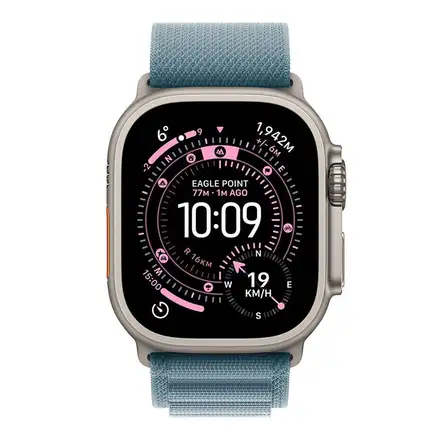 Apple Watch Ultra 3 GPS + Cellular 49mm Prírodný titán so svetlo modrým alpským ťahom - M *Rozbalený*