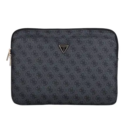 Guess Saffiano Triangle Metal Logo Púzdo na MacBook 13/14" čierne