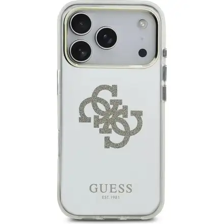 Guess PC/TPU Mirror 4G Glitter Logo MagSafe kryt iPhone 17 Pro Max zlatý
