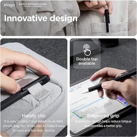 Elago kryt Pencil Clip Case pre Apple Pencil 2nd Gen & Pencil Pro - Black