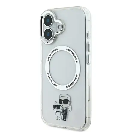 Karl Lagerfeld IML Karl and Choupette MagSafe kryt iPhone 16 priehľadný