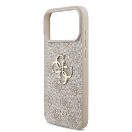 Guess PU 4G Metal Logo kryt iPhone 18 Pro ružová