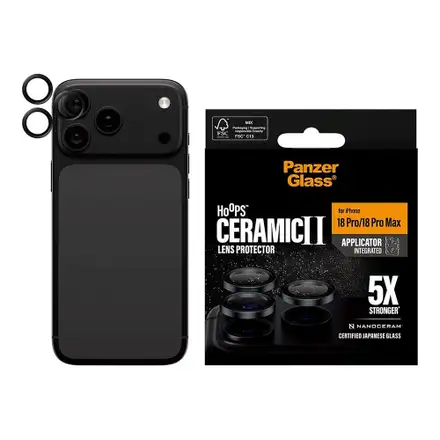 PanzerGlass ochranné sklo Hoops pre iPhone 18 Pro/18 Pro Max - Ceramic
