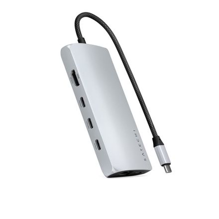 Satechi USB-C Multiport adaptér 8K with Ethernet V3 - Silver